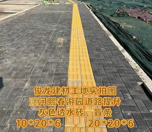 瀍河熙春游園道路提升 （灰色透水磚、盲條）